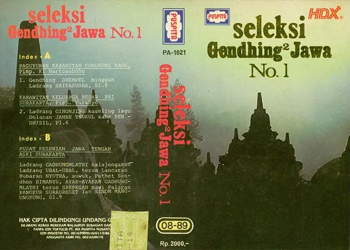 Seleksi Gendhing2 Jawa No. 1